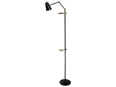 House of Troy River North 69" Tall Black Antique Brass LED Floor Lamp HTRN301BLKAB