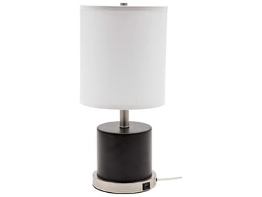 House Of Troy Rupert Black With Satin Nickel Accents Table Lamp HTRU752BLK