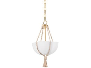 Hudson Valley Amberley 1-Light Vintage Gold Leaf Bowl Mini Pendant HV1013VGL
