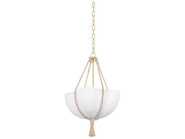 Hudson Valley Amberley 1-Light Vintage Gold Leaf Bowl Pendant HV1020VGL