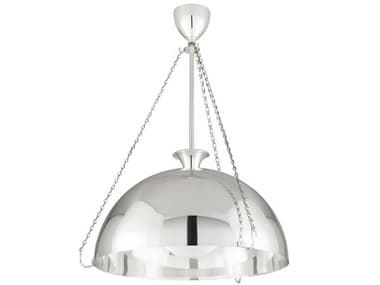 Hudson Valley Levette 26" 1-Light Aged Silver Glass Dome Globe Pendant HV1226AS