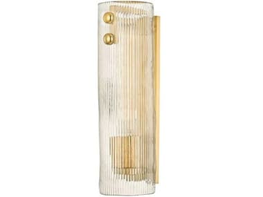 Hudson Valley Prospect Park 14" Tall 1-Light Aged Brass Glass Wall Sconce HV1414AGB