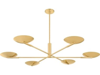 Hudson Valley Johnson 6-Light Aged Brass Chandelier HV1506AGB