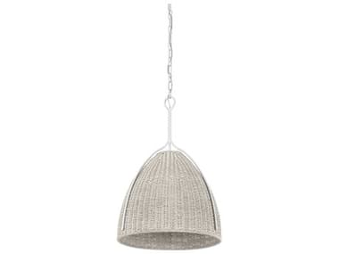 Hudson Valley Woodlawn 1-Light White Plaster Gray Pendant HV1718WP