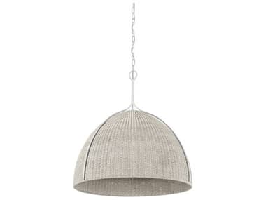 Hudson Valley Woodlawn 1-Light White Plaster Gray Pendant HV1728WP