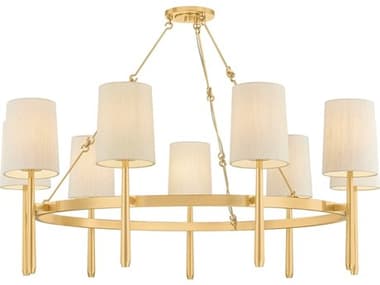 Hudson Valley Bridgeton 9-Light Aged Brass Cylinder Chandelier HV1779AGB