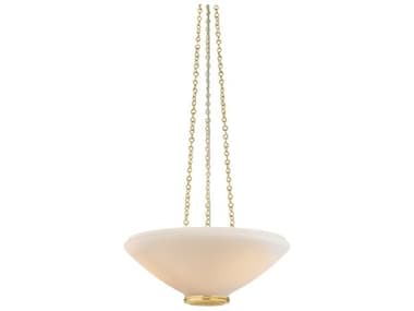 Hudson Valley Awosting 3-Light Aged Brass Pendant HV2317AGB