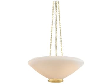 Hudson Valley Awosting 3-Light Aged Brass Pendant HV2322AGB