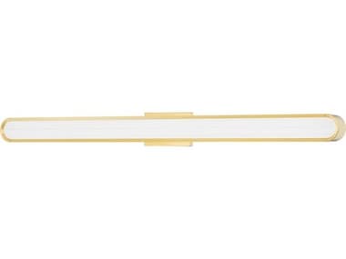 Hudson Valley Starkey 2" Wide 1-Light Aged Brass Clear Glass LED Vanity Light HV2532AGB