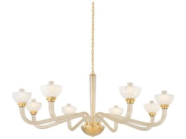 Hudson Valley St. Lawrence 8-Light Aged Brass Chandelier HV3308AGB