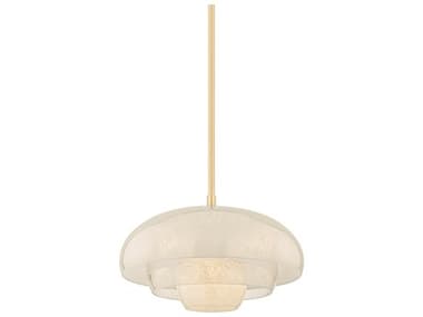 Hudson Valley Auburndale 1-Light Aged Brass Tiered Pendant HV3718AGB