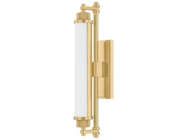 Hudson Valley Plandome 1-Light Aged Brass Vanity Light HV4718AGB