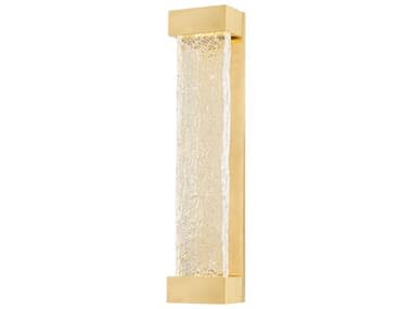 Hudson Valley Wharton 23" Tall 1-Light Aged Brass Glass LED Wall Sconce HV5423AGB