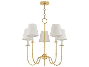 Hudson Valley Amina 5-Light Aged Brass Candelabra Chandelier HV6927AGB