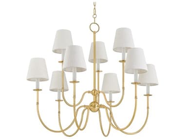 Hudson Valley Amina 9-Light Aged Brass Candelabra Chandelier HV6939AGB