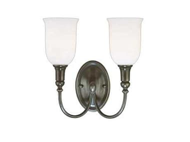 Hudson Valley Classic Heritage 2-Light Bronze Glass Vanity Light HV7142