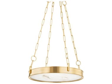 Hudson Valley Kirby 20" Wide 1-Light Aged Brass White LED Round Chandelier HV7220AGB