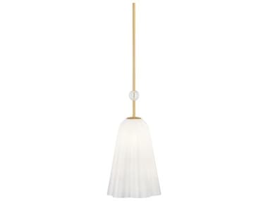 Hudson Valley Cambria Heights 1-Light Aged Brass Mini Pendant HV7810AGB