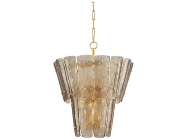 Hudson Valley Cassian 10-Light Vintage Gold Leaf Bronze Tiered Chandelier HV7910VGL