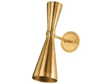 Hudson Valley Allanton 2-Light Aged Brass Wall Sconce HV8122AGB