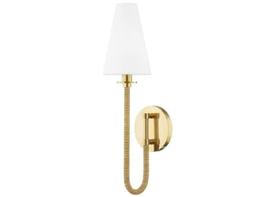 Hudson Valley Ripley 18" Tall 1-Light Aged Brass White LED Wall Sconce HV8700AGB