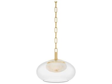 Hudson Valley Moore 1-Light Aged Brass Mini Pendant HV9014AGB