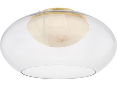 Hudson Valley Moore 1-Light Aged Brass Flush Mount HV9019AGB
