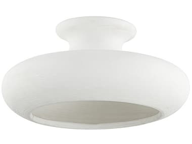 Hudson Valley Annie 1-Light White Round Semi Flush Mount HVBKO1200AGBCWL