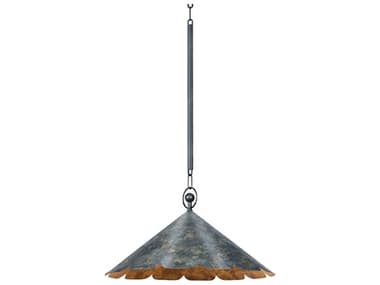 Hudson Valley Folly Beach 1-Light Verdigris Gray Pendant HVCB7621VER