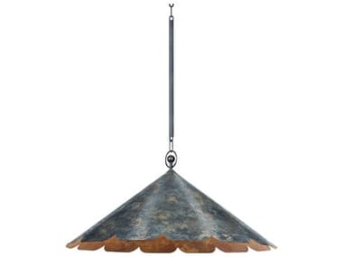 Hudson Valley Folly Beach 1-Light Verdigris Gray Pendant HVCB7632VER