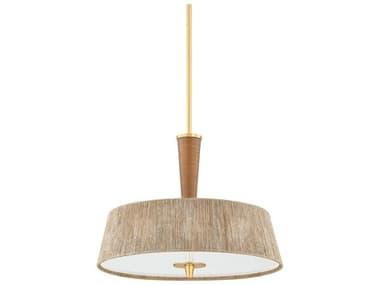 Hudson Valley George 3-Light Aged Brass Pendant HVCB9522AGB