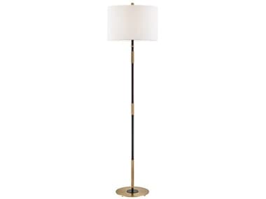 Hudson Valley Bowery 62" Tall Aged Old Bronze Off White Linen Floor Lamp HVL3724AOB