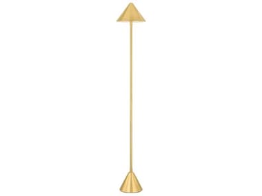 Hudson Valley Salma Aged Brass White Acrylic Floor Lamp HVL7149AGB