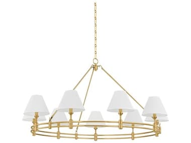 Hudson Valley Howard 9-Light Aged Brass Chandelier HVMDS1801AGB