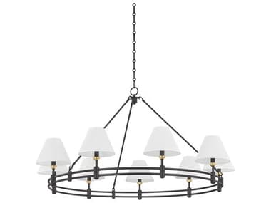 Hudson Valley Howard 9-Light Aged Brass Distressed Bronze Candelabra Chandelier HVMDS1801AGBDB