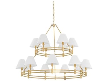 Hudson Valley Howard 15-Light Aged Brass Candelabra Chandelier HVMDS1802AGB