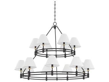 Hudson Valley Howard 15-Light Aged Brass Distressed Bronze Candelabra Chandelier HVMDS1802AGBDB