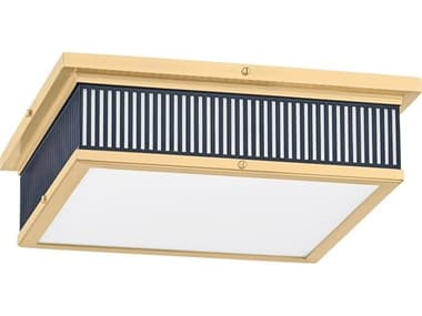 Hudson Valley Ashdown 1-Light Aged Brass Distressed Bronze Flush Mount HVMDS1900AGBDBL