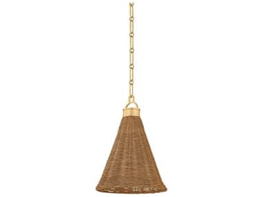 Hudson Valley Kensington 1-Light Aged Brass Mini Pendant HVMDS2101AGB