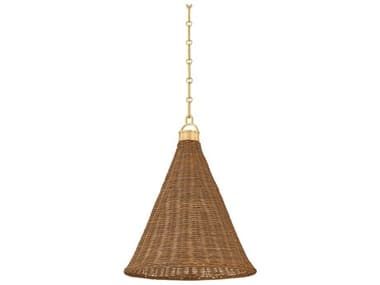 Hudson Valley Kensington 1-Light Aged Brass Pendant HVMDS2102AGB