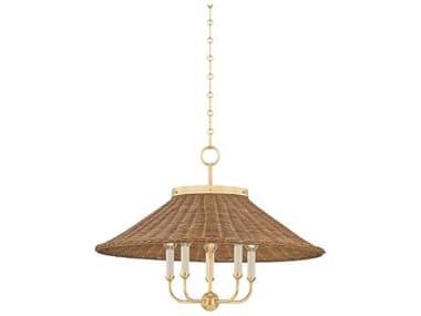 Hudson Valley Kensington 5-Light Aged Brass Candelabra Chandelier HVMDS2103AGB