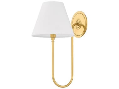 Hudson Valley Hawthorne 1-Light Aged Brass Wall Sconce HVMDS2300AGB