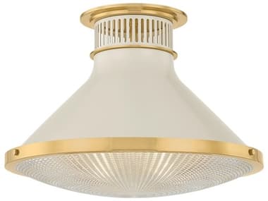 Hudson Valley Highclere 1-Light Off White Flush Mount HVMDS2403AGBOW