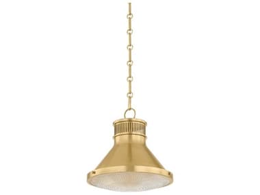 Hudson Valley Highclere 1-Light Aged Brass Mini Pendant HVMDS2404AGB
