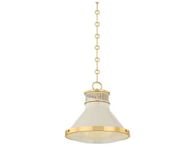 Hudson Valley Highclere 1-Light Off White Mini Pendant HVMDS2404AGBOW