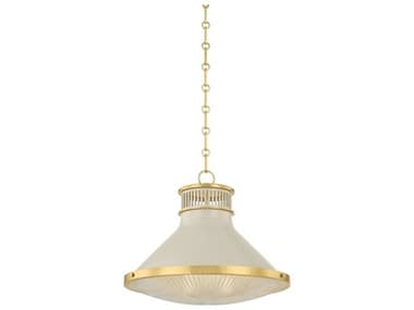 Hudson Valley Highclere 1-Light Off White Pendant HVMDS2405AGBOW
