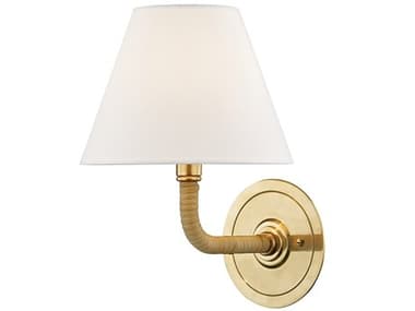 Hudson Valley Curves 11" Tall 1-Light Aged Brass Wall Sconce HVMDS500AGB