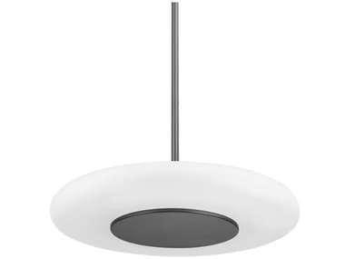 Hudson Valley Blyford 1-Light Black Nickel Glass LED Round Pendant HVPI1896701LBLNK