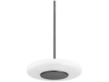 Hudson Valley Blyford 1-Light Black Nickel Glass LED Round Pendant HVPI1896701SBLNK