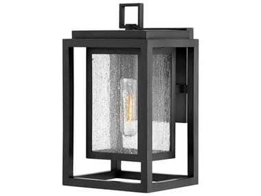 Hinkley Republic 1 - Light 12'' High Glass Outdoor Wall Light HY1000BK